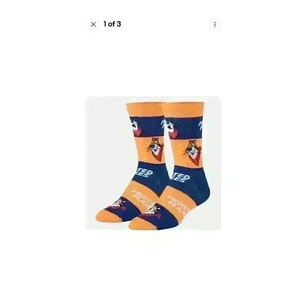 Frosted Flakes Print Novelty Crew Socks - Men’s Size 6-12‎